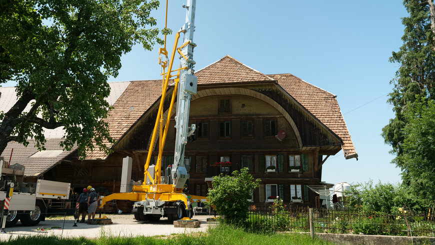 Stirnimann deploys new Potain Hup M 28-22 for Swiss schoolhouse renovation project